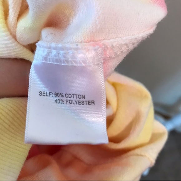 Anthro Jane & Delancey Tie Dye Long Sleeve Crewneck Sweatshirt Orange Yellow XS - Picture 10 of 10